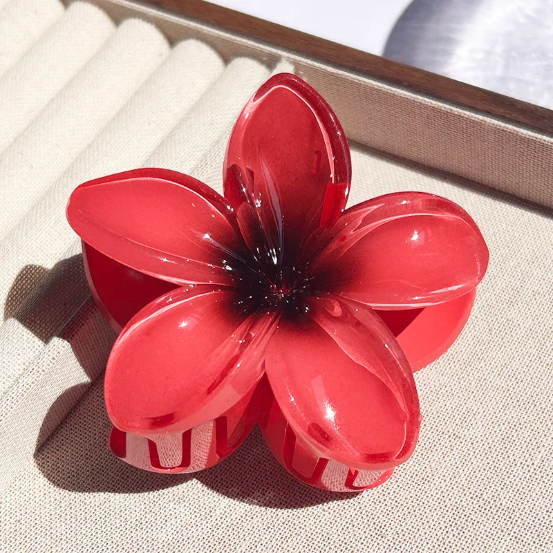 Hawaiian Gradient Flower Hair Claw Clip