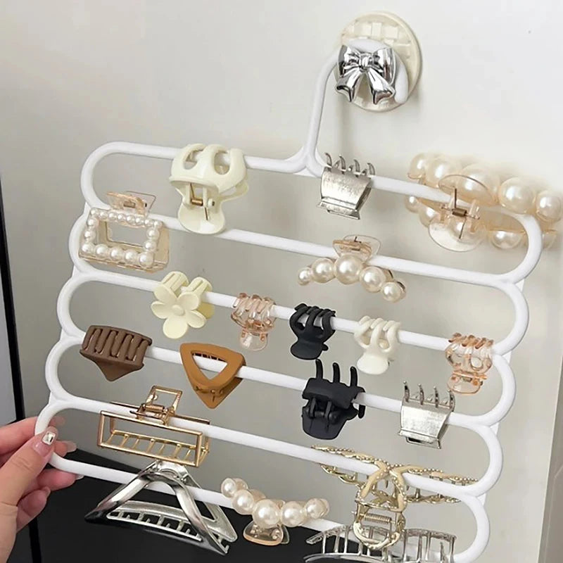 5 Layers Hair Claw Storage Rack Organizer