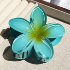 Hawaiian Gradient Flower Hair Claw Clip