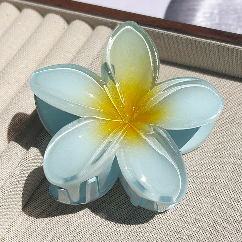 Hawaiian Gradient Flower Hair Claw Clip