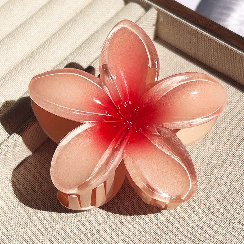 Hawaiian Gradient Flower Hair Claw Clip