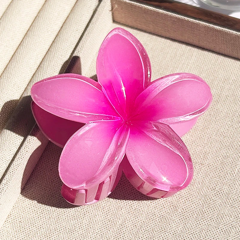 Hawaiian Gradient Flower Hair Claw Clip