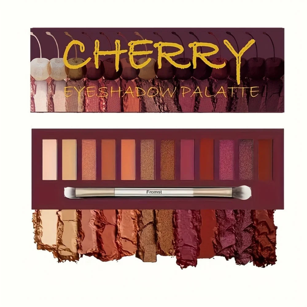 12 Color Matte Eyeshadow Plate Eye Makeup Waterproof