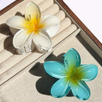 Hawaiian Gradient Flower Hair Claw Clip