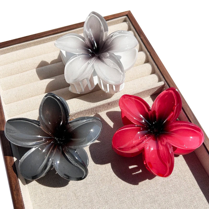 Hawaiian Gradient Flower Hair Claw Clip