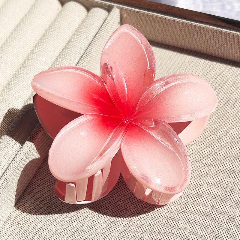 Hawaiian Gradient Flower Hair Claw Clip