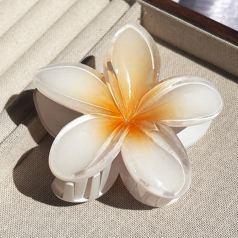 Hawaiian Gradient Flower Hair Claw Clip