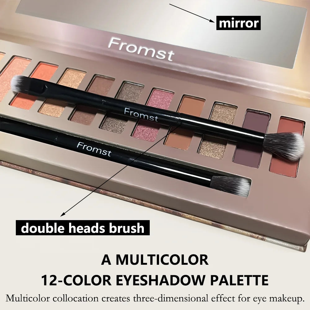 12 Color Matte Eyeshadow Plate Eye Makeup Waterproof