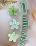 Egg Flower Hair Clips Gradient Candy Colors