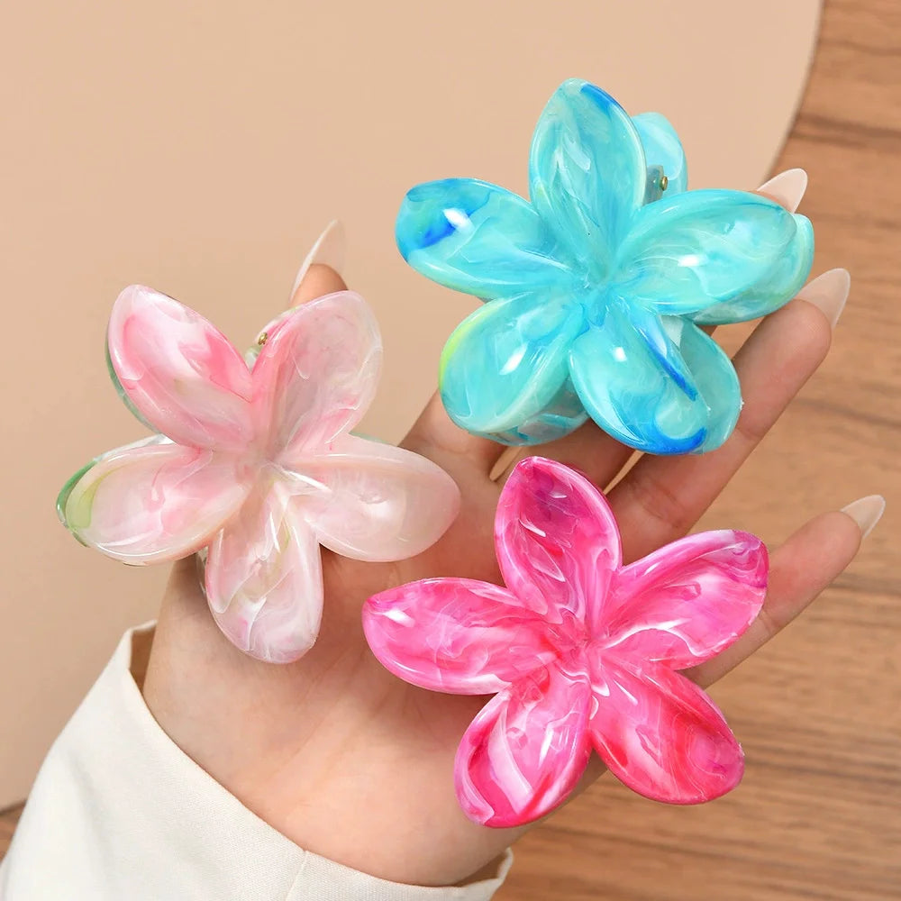 Egg Flower Hair Clips Gradient Candy Colors