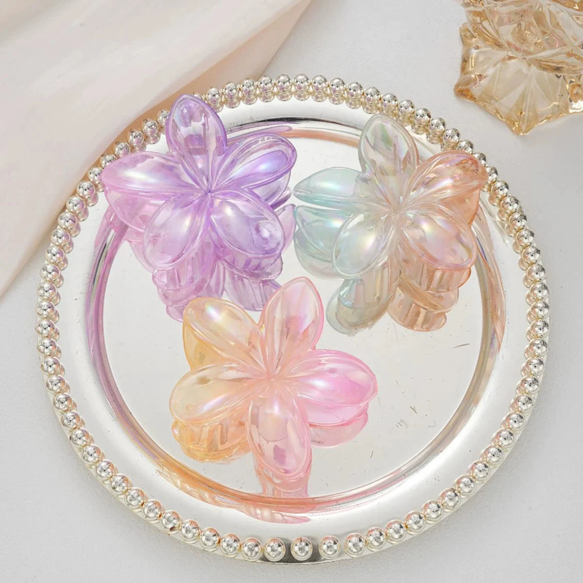 Egg Flower Hair Clips Gradient Candy Colors