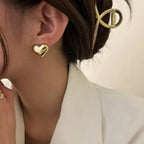 Dainty Love Heart Shape Earrings Studs.