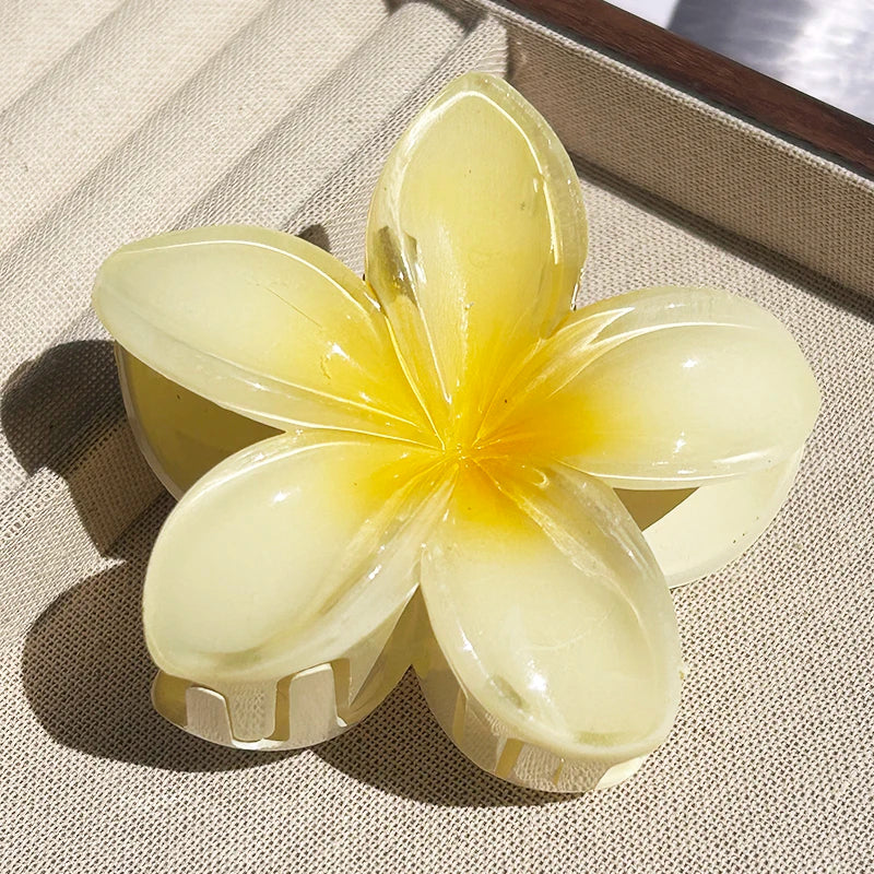 Hawaiian Gradient Flower Hair Claw Clip