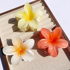 Hawaiian Gradient Flower Hair Claw Clip