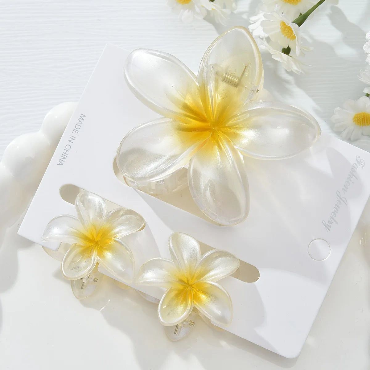 Egg Flower Hair Clips Gradient Candy Colors