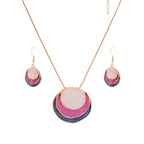 CRING COCO Bohemian 3-Layer Round Zinc Alloy Enamel Jewelry Set