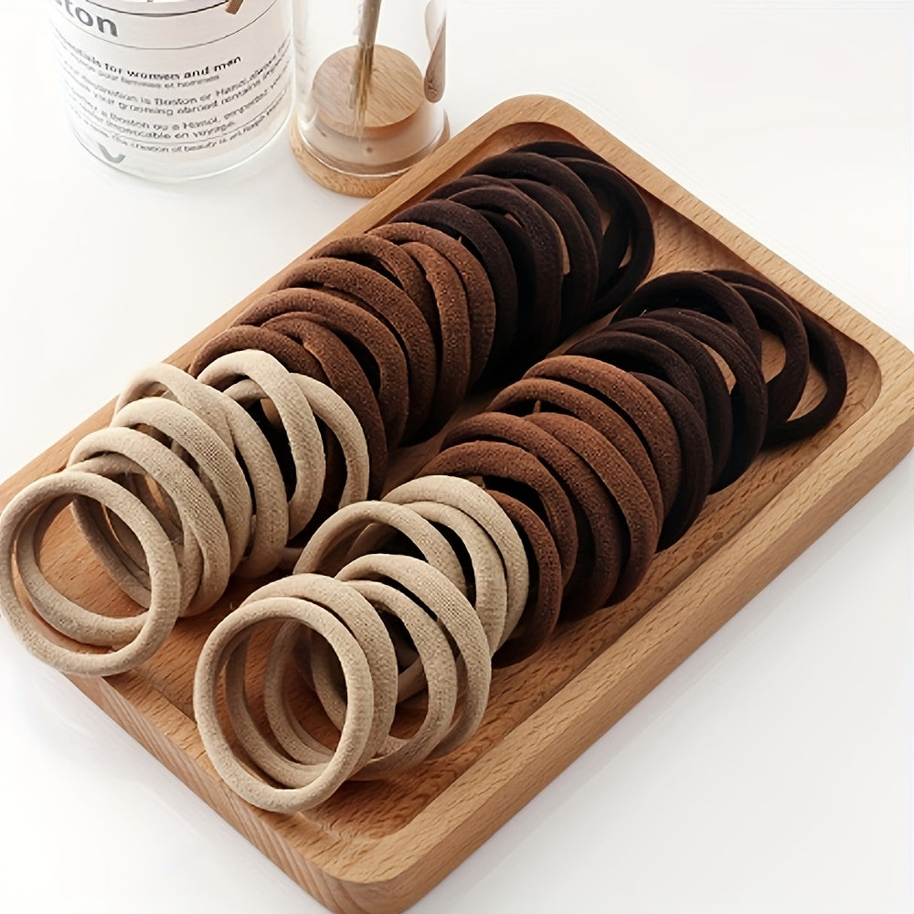 50/100pcs Black Elastic Hair Bands