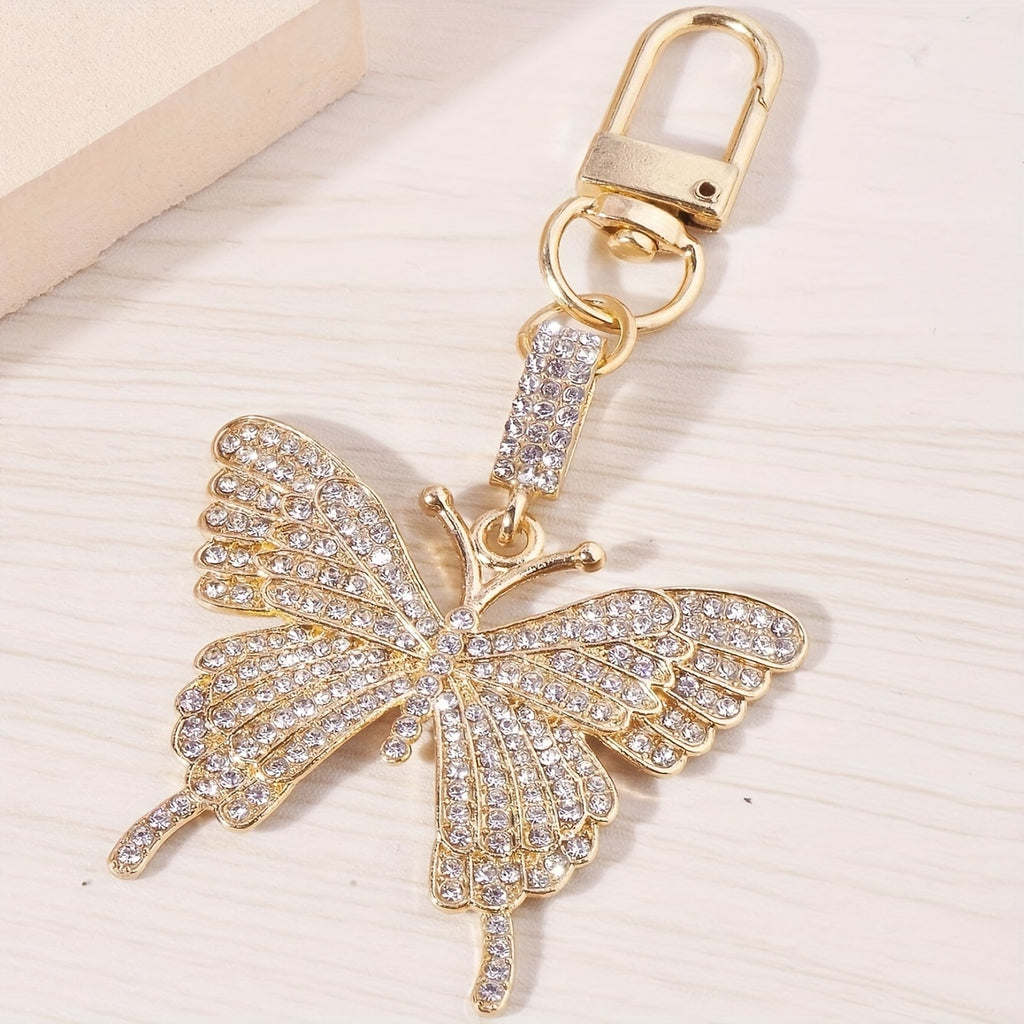 Valentine's Day Rhinestone Butterfly Keychain