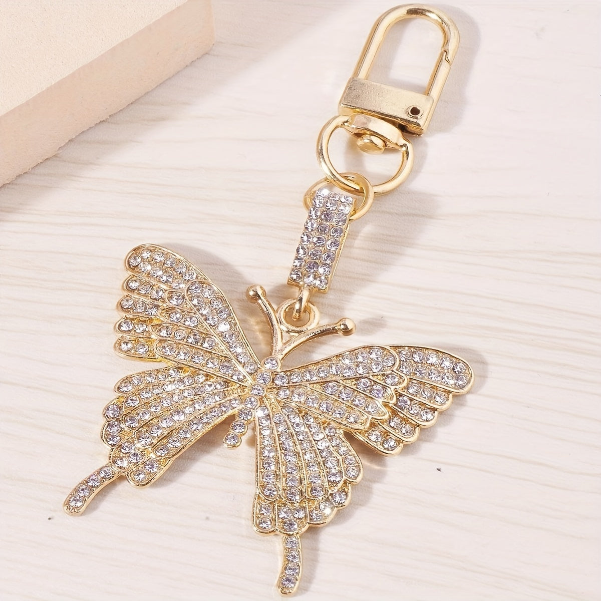 Valentine's Day Rhinestone Butterfly Keychain
