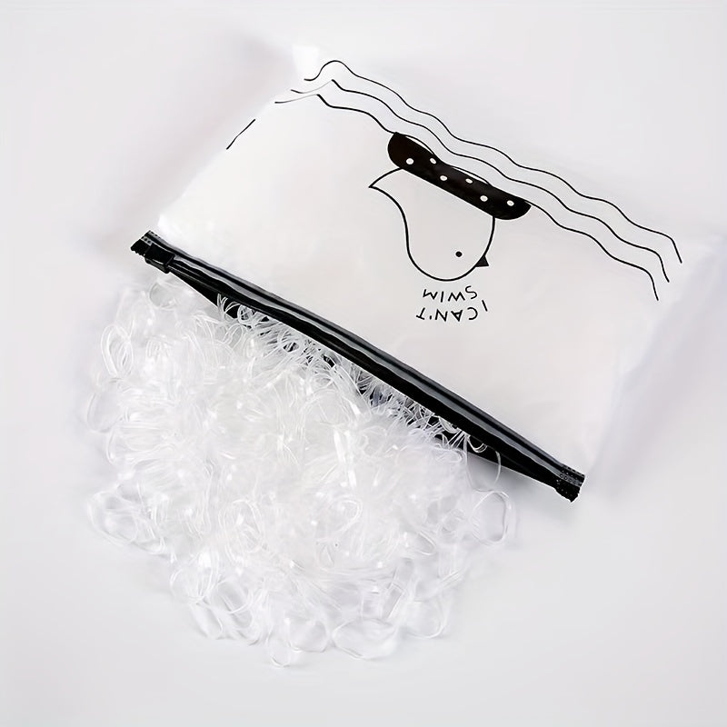 1000pcs Jelly Colour High Elasticity Soft Hair Bands with Glitter.