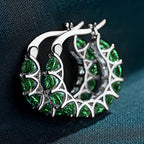 Elegant Zirconia-studded Circular Hoop Earrings