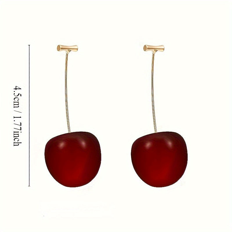 Fruit Cherry Drop Earrings