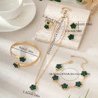 Lucky Flower Design Alloy Jewelry Set.