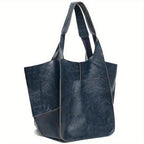 Large Capacity Retro PU Tote Bag For Women