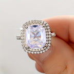 Big Pink zirconia Romantic Ring
