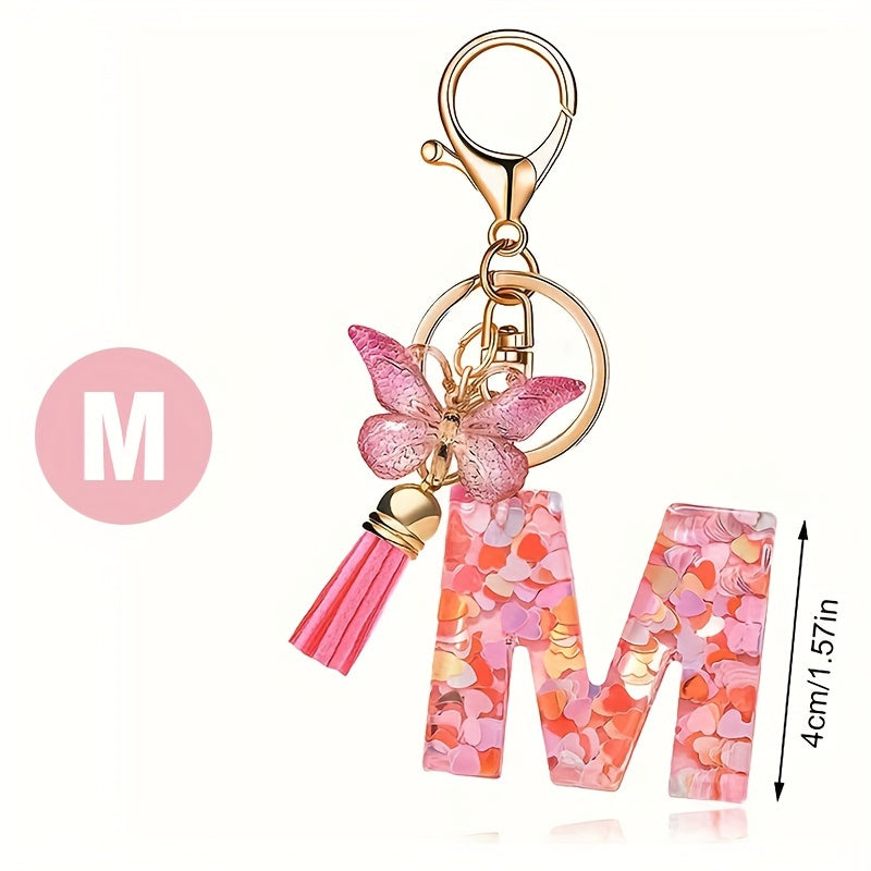 Alphabet Initial Letter Keychain Cute Backpack Charm