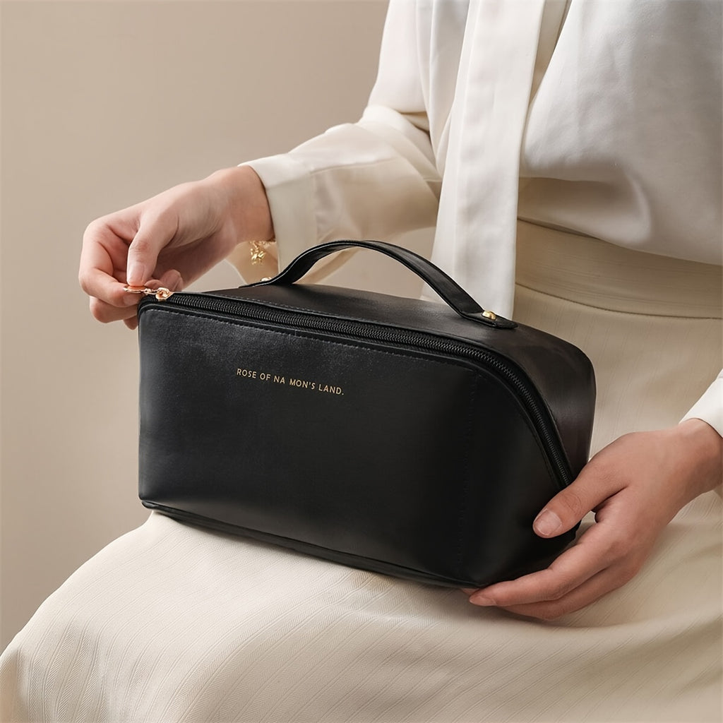 Large Capacity Makeup Bag Portable Zippered Pouch