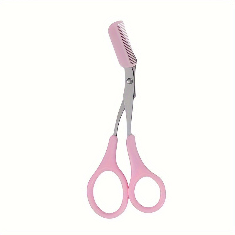 Eyebrow Trimmer Scissor With Comb & Facial Hair Removal