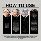 3-in-1 black hair dye shampoo bottle, natural plant pigments