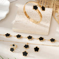 Lucky Flower Design Alloy Jewelry Set.