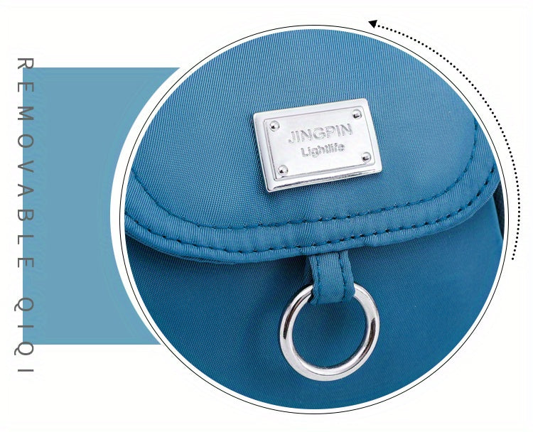 OGEHUAFEE Womens Mini Light Blue Nylon Shoulder Bag