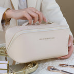 Large Capacity Makeup Bag Portable Zippered Pouch