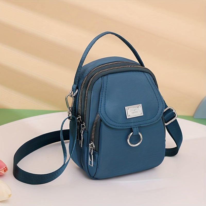 OGEHUAFEE Womens Mini Light Blue Nylon Shoulder Bag