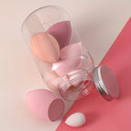 Pink Makeup Sponge Blender Set with Storage Jar