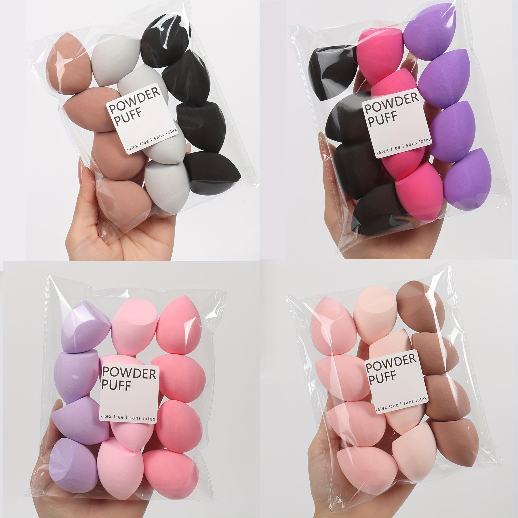 Medium Makeup Sponges 3/6/12pcs, Assorted Colors and Shapes.
