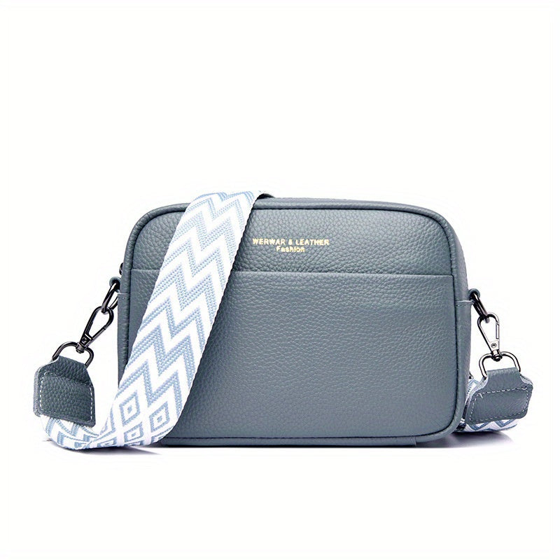 Elegant Genuine Leather Square Crossbody Bag for Women