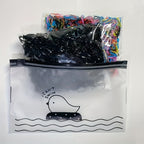 1000pcs Jelly Colour High Elasticity Soft Hair Bands with Glitter.
