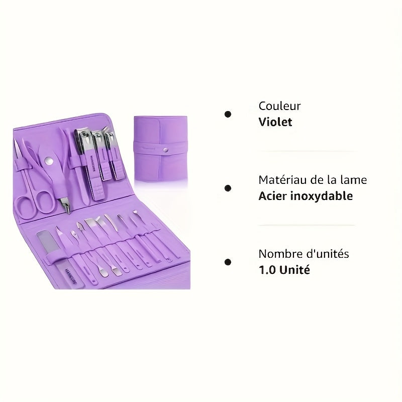 16pcs Premium Stainless Steel Manicure And Pedicure Set