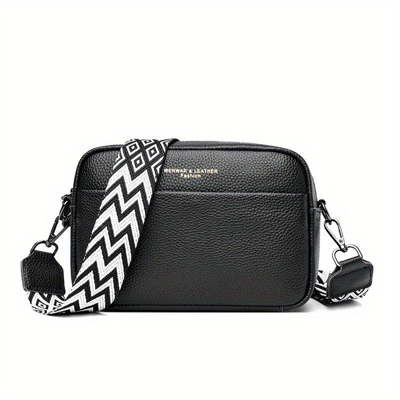 Elegant Genuine Leather Square Crossbody Bag for Women