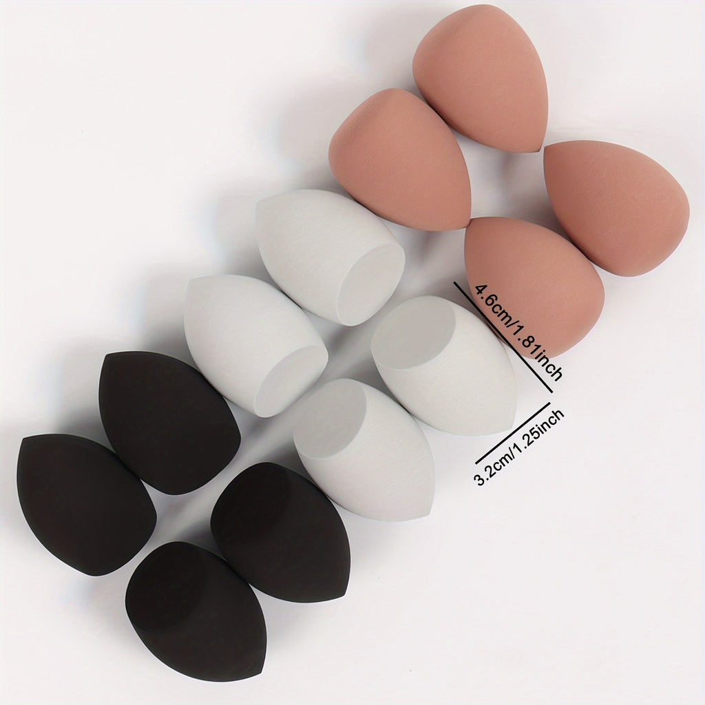 Medium Makeup Sponges 3/6/12pcs, Assorted Colors and Shapes.