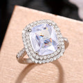 Big Pink zirconia Romantic Ring