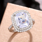 Big Pink zirconia Romantic Ring