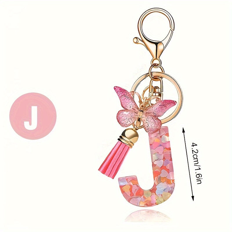 Alphabet Initial Letter Keychain Cute Backpack Charm