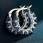 Elegant Zirconia-studded Circular Hoop Earrings