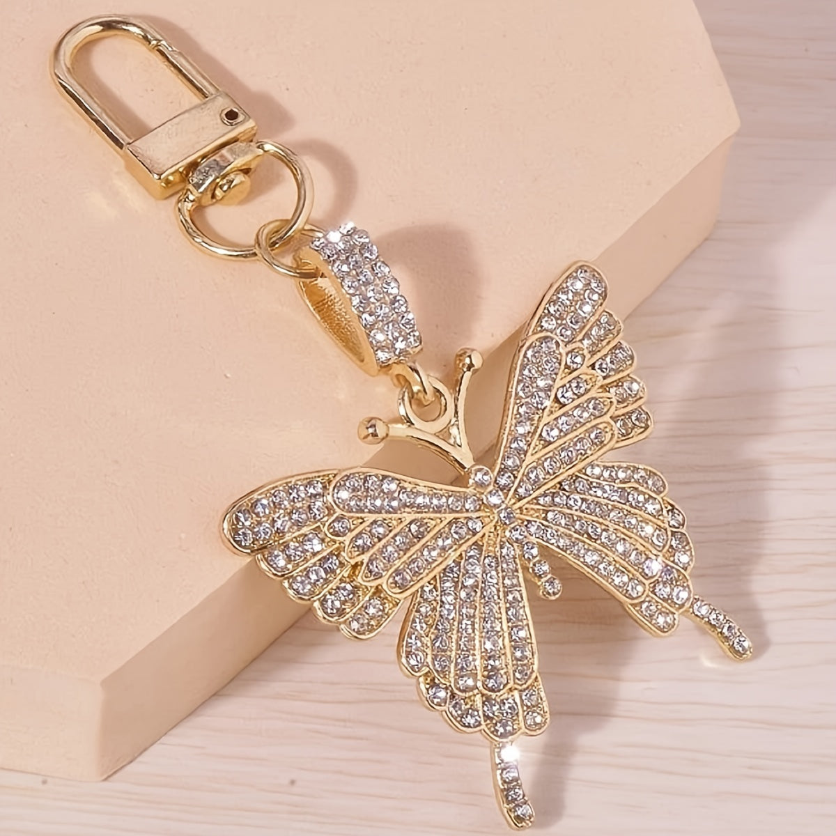 Valentine's Day Rhinestone Butterfly Keychain
