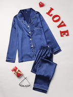 Cozy Solid Pyjama Set Women's Sleepwear